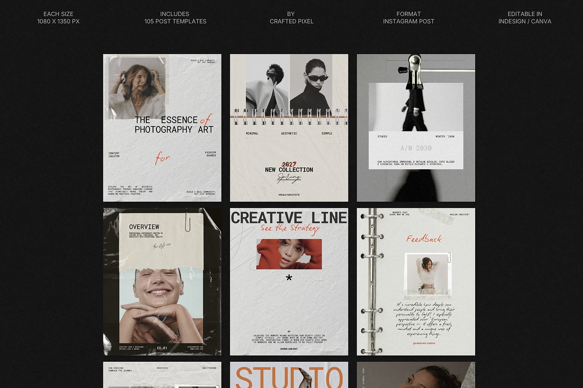 KYRO | Instagram Post Bundle, a Social Media Template by Crafted Pixel (Photo 1 of 10)