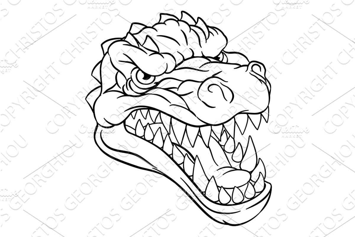 Crocodile Alligator Cartoon Lizard, an Animal Illustration by Christos Georghiou