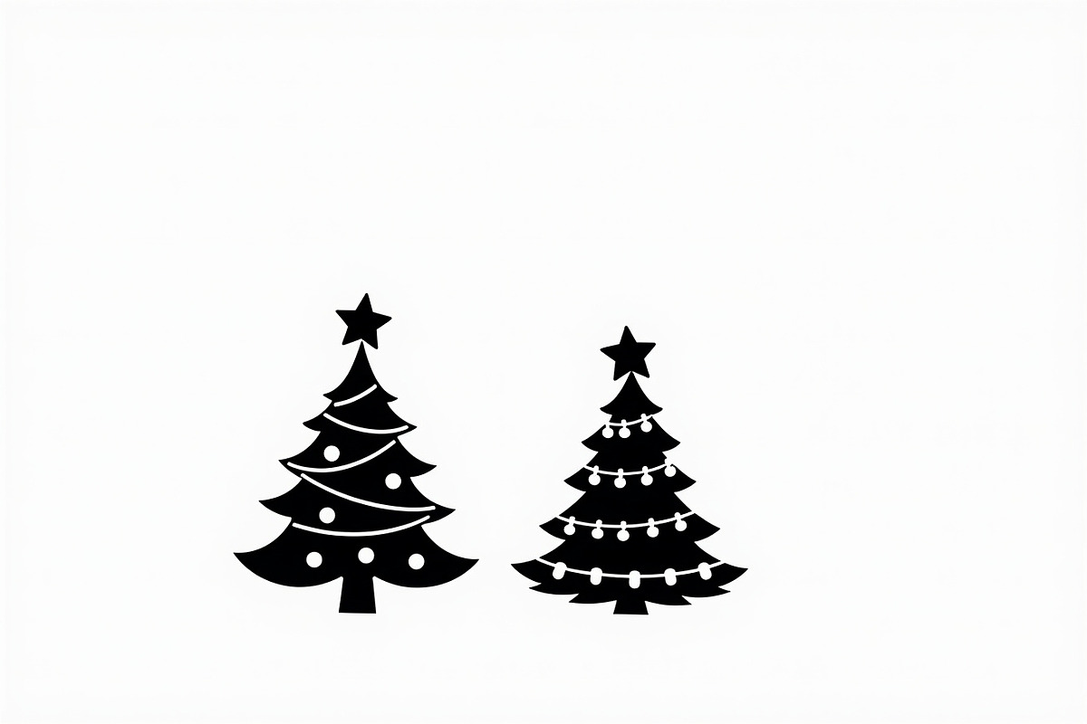 Cozy Holiday Tree Silhouette Designs, an Illustration by Gaye Art (Photo 15 of 21)