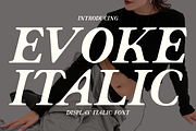 Evoke Italic - Italic Font, a Font by PutraCetol Studio (Thumbnail 1 of 5)