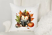 Autumn Hedgehog Clipart, an Illustration by designcity5 (Thumbnail 5 of 5)