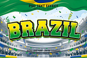 Brazil FIFA World Cup 3D Text Effect, a Layer Style Add-On by bdrobin (Thumbnail 1 of 2)