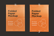 5 Folded Paper Poster Mockups, an Advertising Mockup by DreamVisuals (Thumbnail 3 of 3)