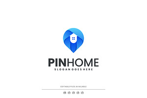 Gradient Modern Pin House Logo, a Branding & Logo Template by Artnivora.Std
