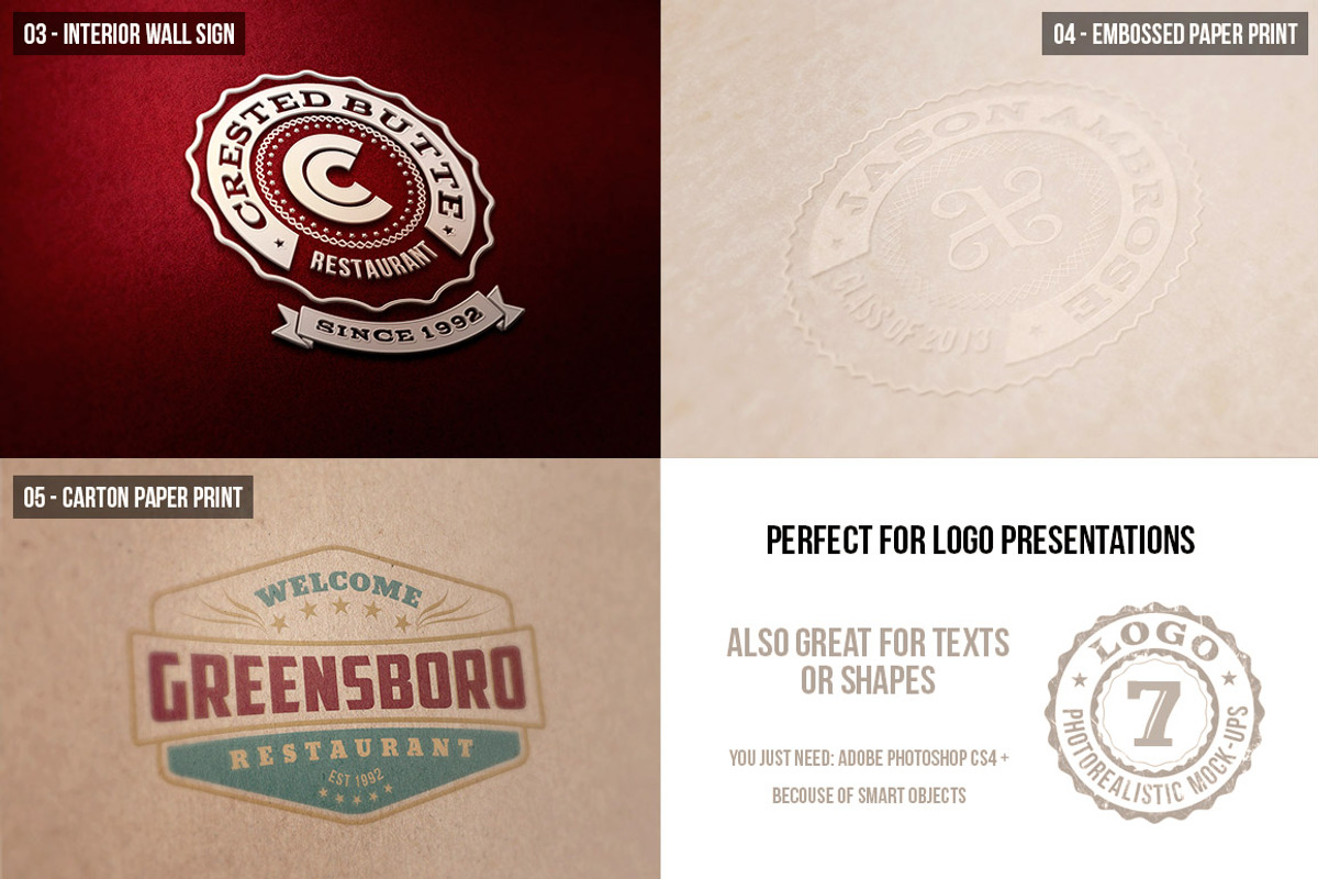 7 Photorealistic Logo Mock-Ups, a Product Mockup by Cruzine (Photo 3 of 5)