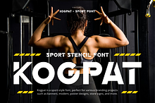 Kogpat - Sport Stencil Font