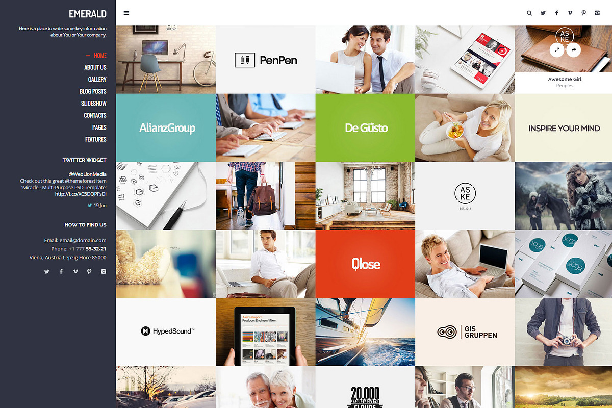 Emerald -Creative Portfolio WP Theme, a WordPress Template by weblion (Photo 2 of 5)