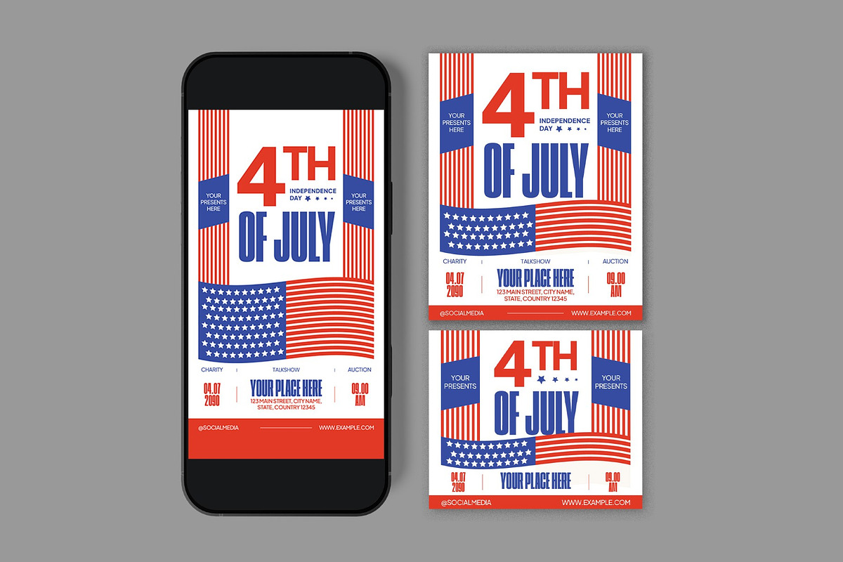 4th July Independence Day Flyer, a Flyer Template by graphicook (Photo 3 of 3)
