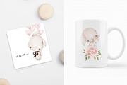LOVELY BUNNIES watercolor set, an Animal Illustration by erasovas (Thumbnail 10 of 11)