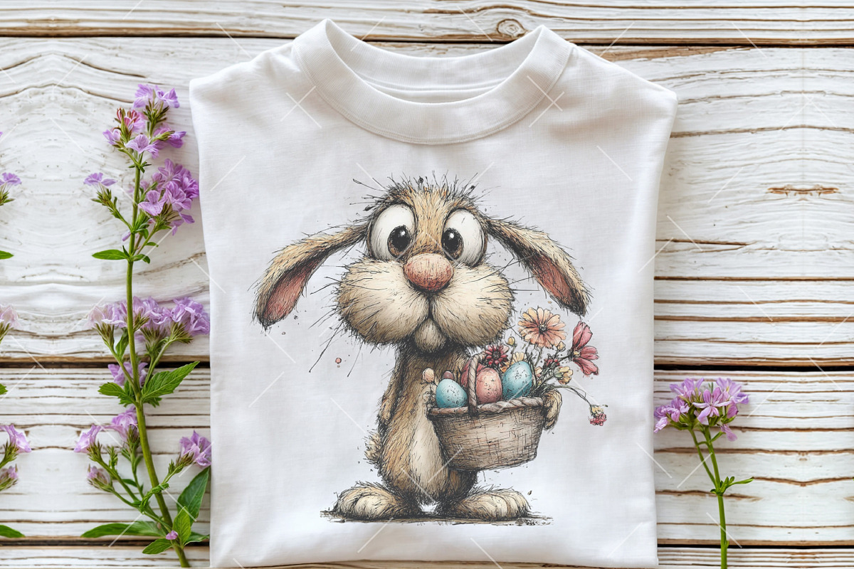 Whimsical Easter Bunny Clipart, an Illustration by OK Design (Photo 6 of 6)