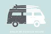 Retro Surf Wagon Vector Illustration, an Object Graphic by Fresh Wave Design (Thumbnail 5 of 6)