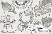 American Symbols Patriotic Sketches, an Illustration by becky nimoy (Thumbnail 2 of 5)
