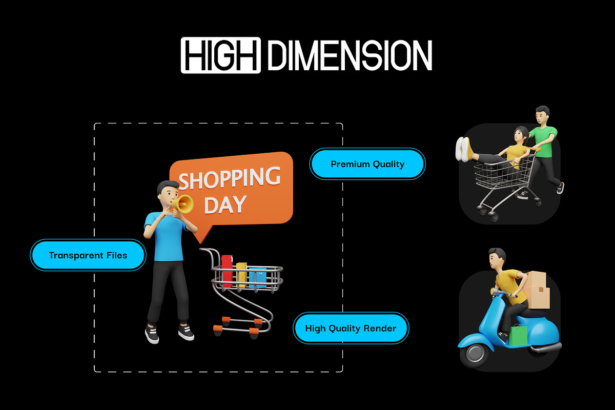 3D Ecommerce Illustrations, an Object 3D Model by Vectors Market (Photo 4 of 8)