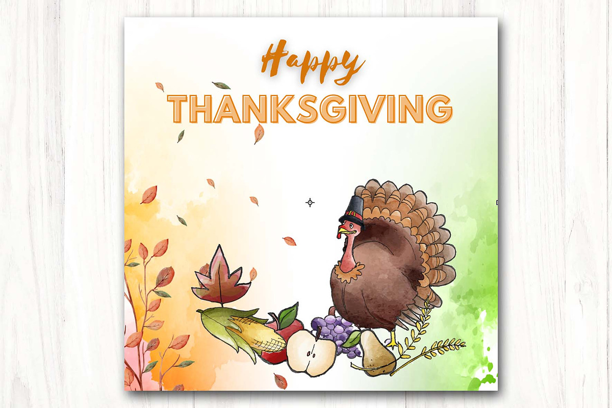 Thanksgiving Social media template, a Social Media Template by Vibrant Design Shop (Photo 6 of 7)