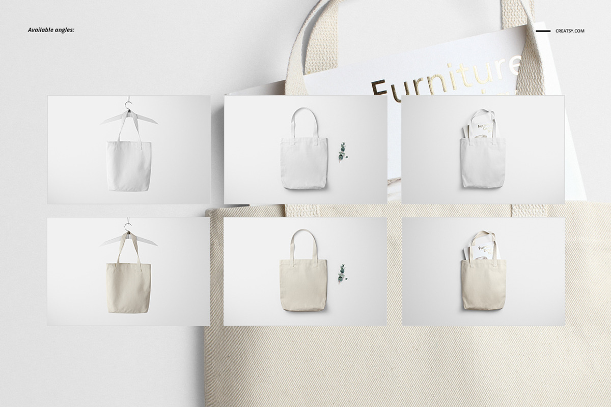 Los Angeles Apparel Tote Bag Mockup, a Merchandise Mockup by creatsy5 (Photo 2 of 11)