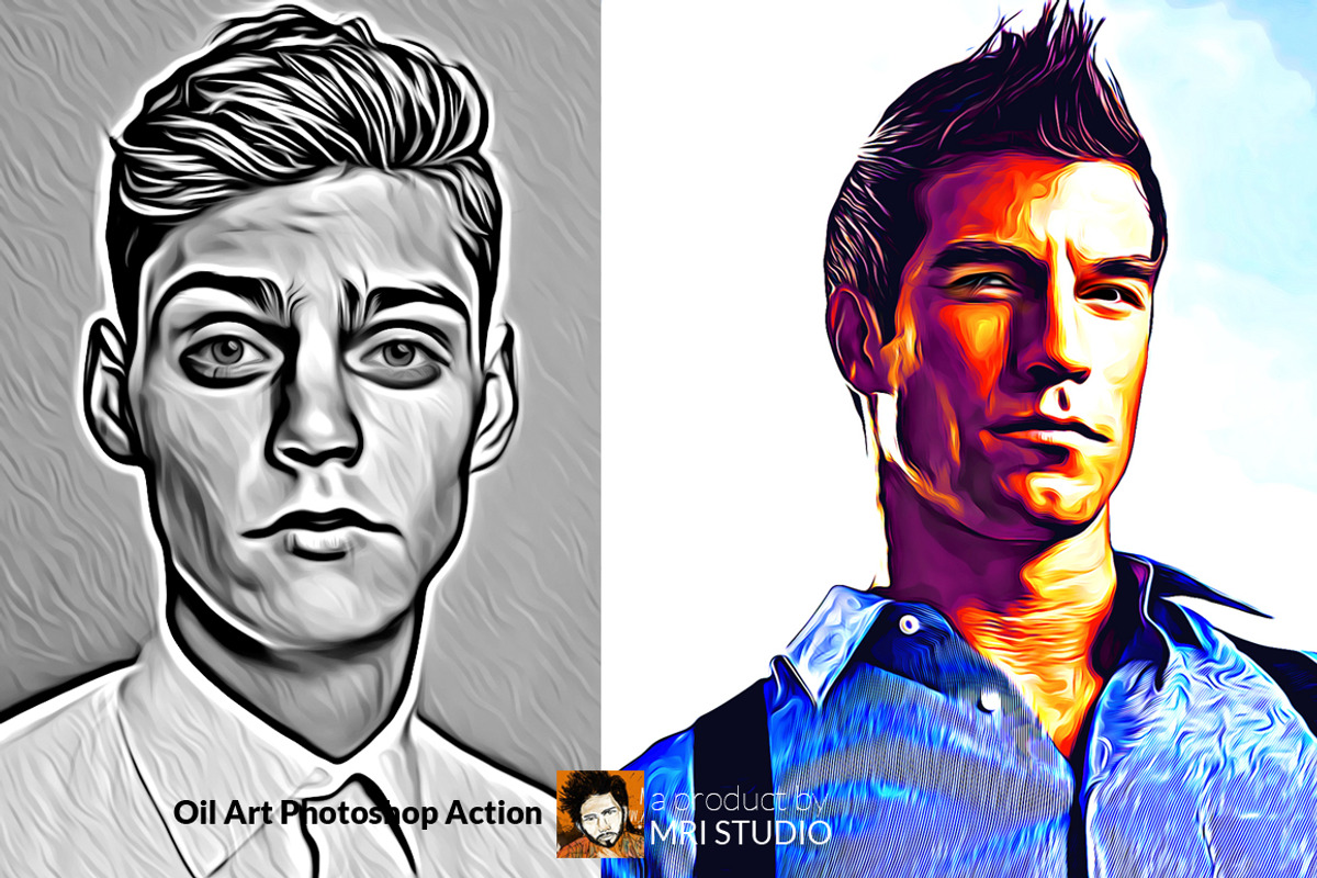 Oil Art Photoshop Action, an Action Add-On by MRI STUDIO (Photo 3 of 4)