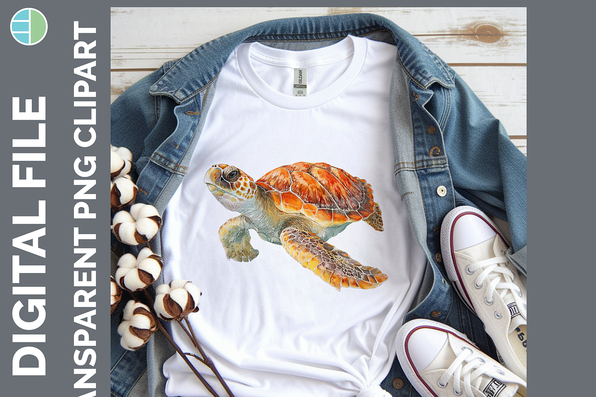 Sea Turtle Illustration Bundle PNG, an Animal Illustration by Enliven Designs (Photo 4 of 8)