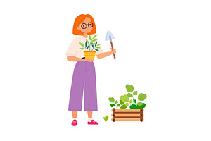 Ecology with Woman Character with, a Person Illustration by TopVectors