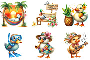 Duck Clipart, Hawaiian Clipart, Trop, an Illustration by DreamArtGraphic (Thumbnail 2 of 4)