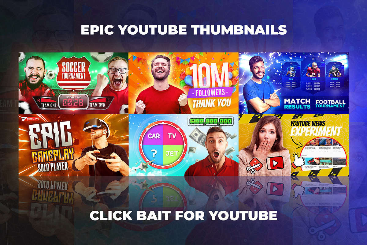 Youtube Thumbnails Set 13, a Social Media Template by PremadePixels.com