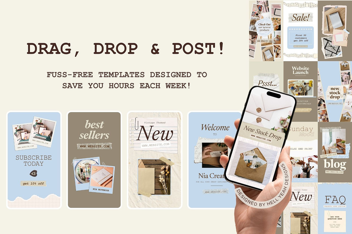 Nostalgic Desk Notes Instagram Story, a Social Media Template by Hell Yeah Designs (Photo 3 of 7)
