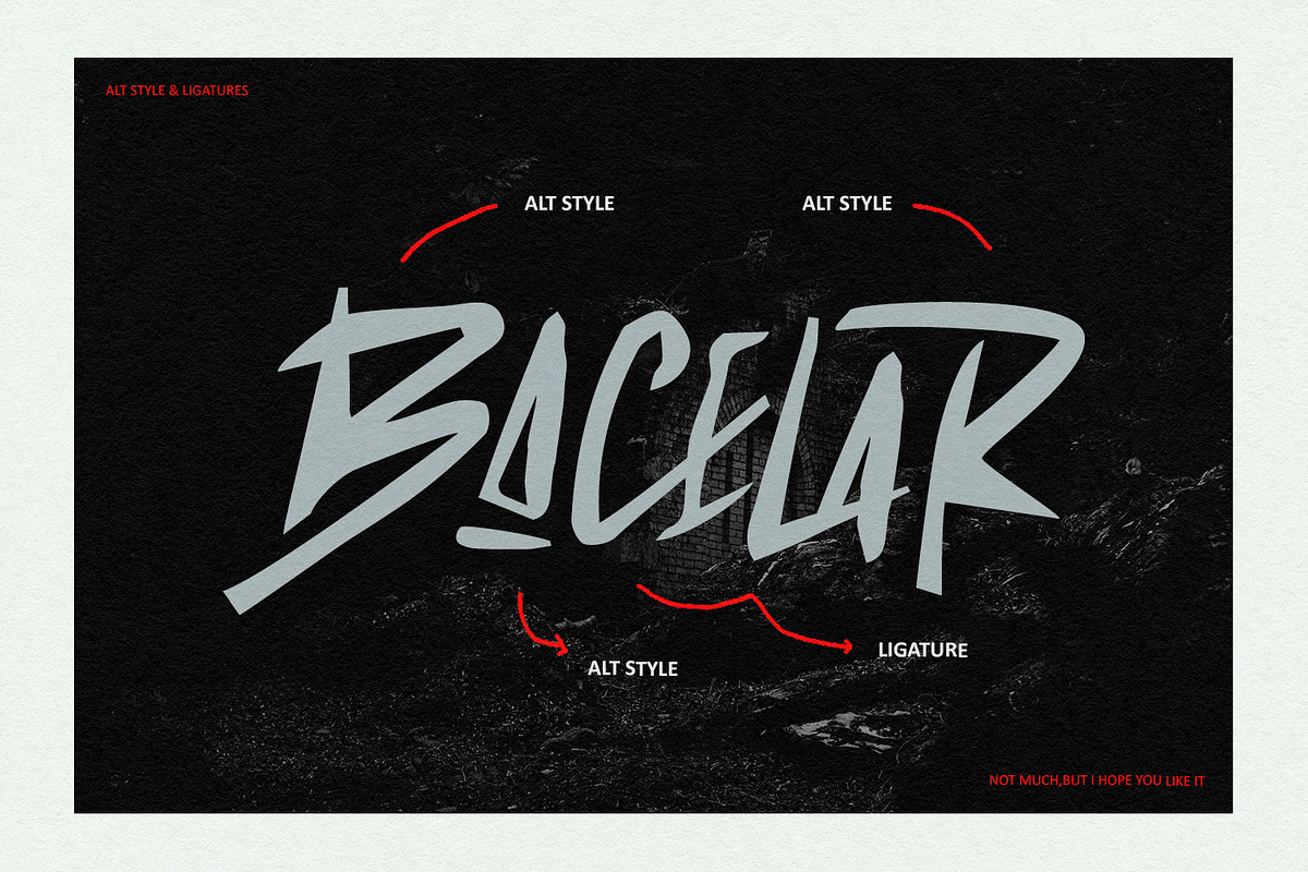 Bacelar Unique Handmade Brush Font, a Handwritten Font by Maulana Creative (Photo 3 of 7)