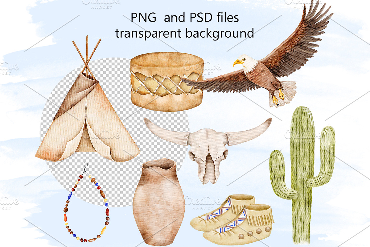 Native American Tribal Clipart, an Object Illustration by Eves_Aquadreams (Photo 2 of 7)