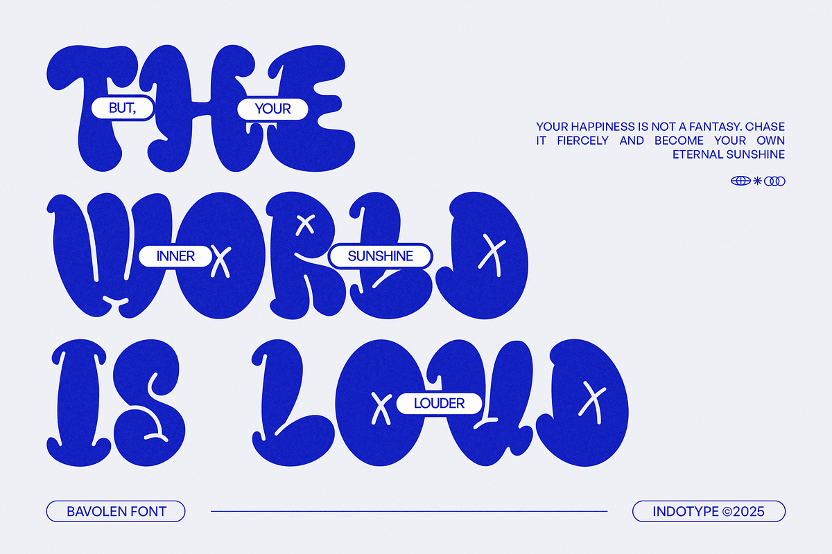 Bavolen - Bubble Graffiti Font, a Font by Indotype Foundry (Photo 6 of 10)