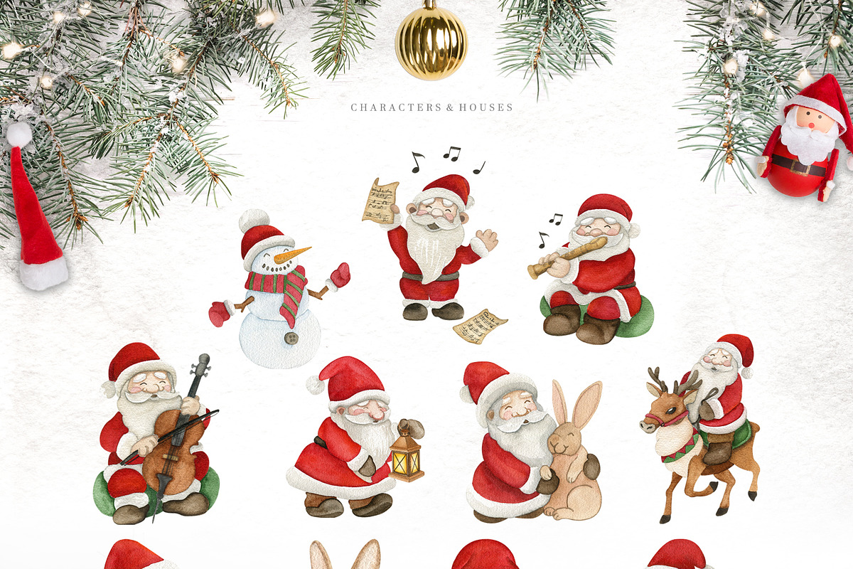 Christmas Tale. Watercolor set, an Illustration by JuliaBadeeva (Photo 2 of 6)