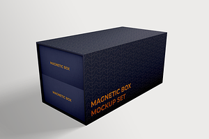 Foldable Magnetic Box Mockup Set