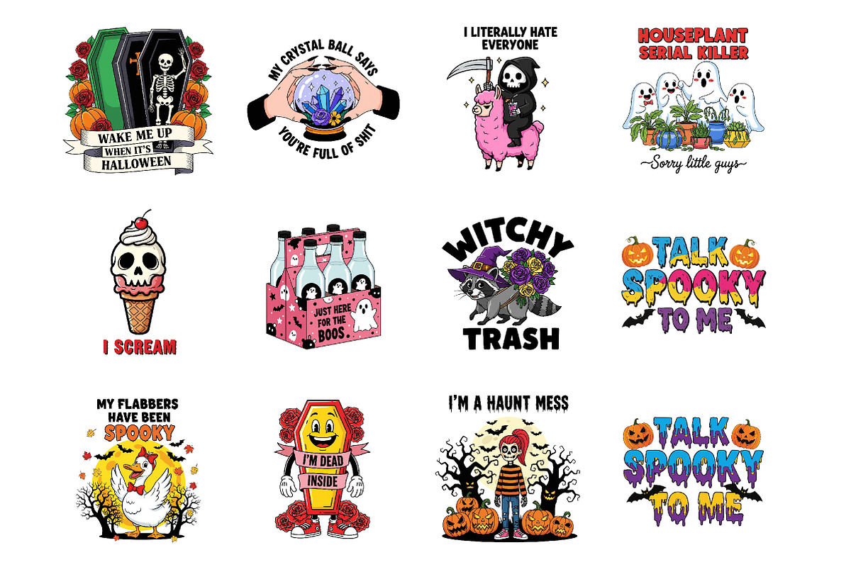 Sarcastic Halloween PNG Bundle, an Illustration by SinaCreation (Photo 2 of 7)