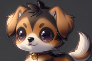 Procreate Cute Chibi Dogs Stamps, a Brush Add-On by OneBerryCreations (Thumbnail 8 of 9)
