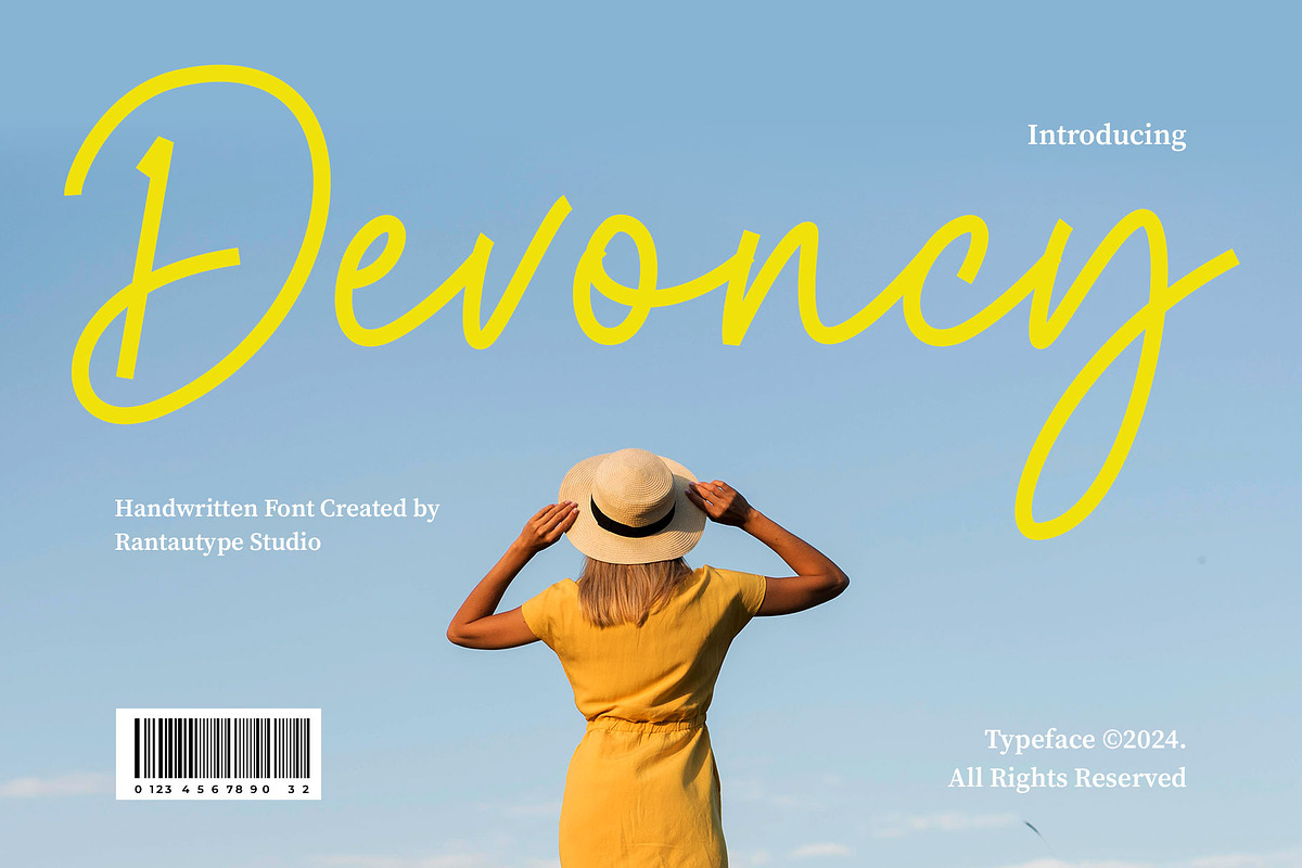Devoncy Handwritten Font, a Handwritten Font by RantautypeStudio