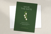 Green Floral Save The Date Template, an Invitation Template by Paraná Studio (Thumbnail 3 of 4)