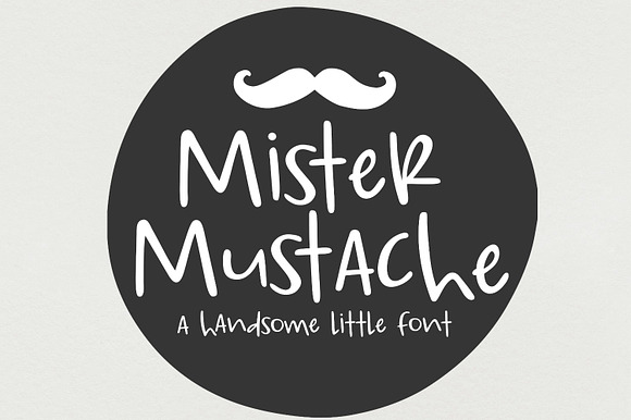 NEW Font!! Mister Mustache preview 5
