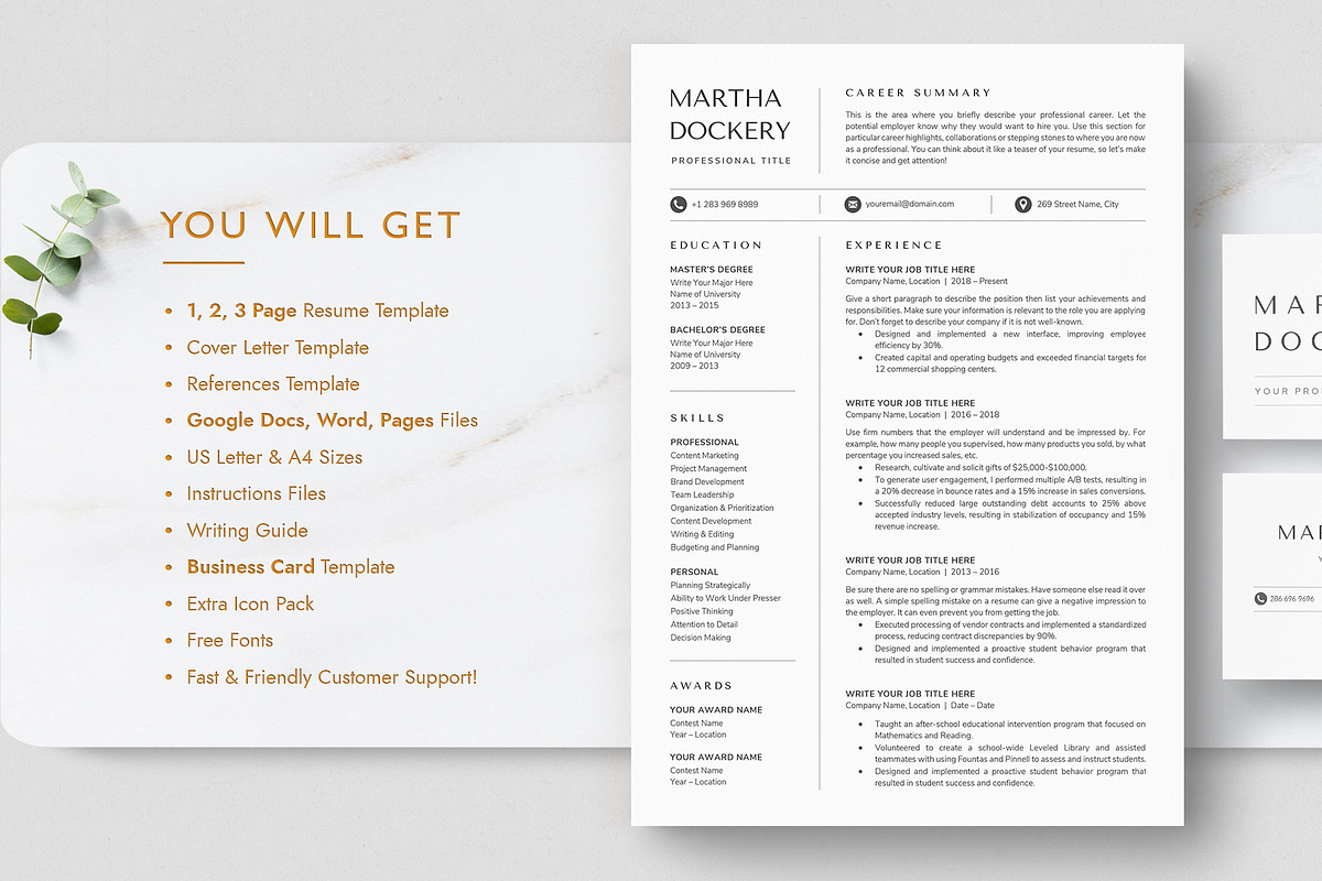 Professional & Creative Resume CV, a Resume Template by TheStandOutResume (Photo 10 of 10)