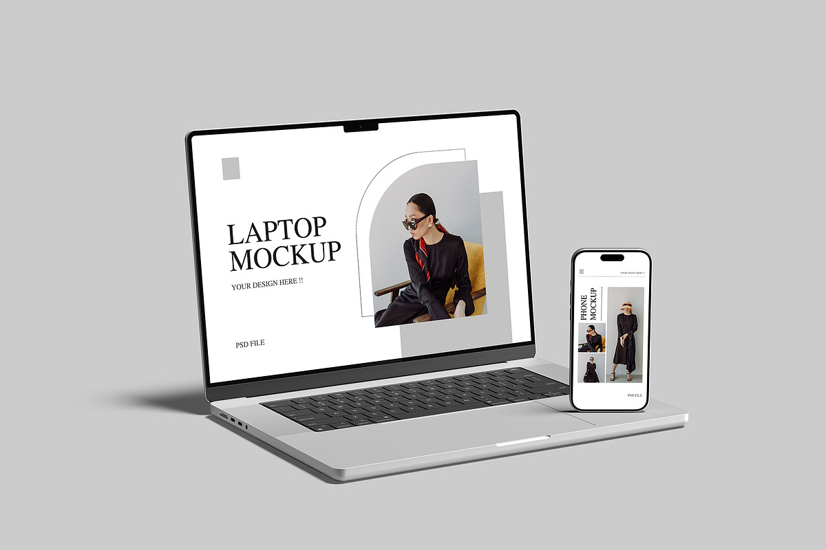 Laptop and Phone Mockup, an iPhone Mockup by Amigos__46 (Photo 4 of 10)