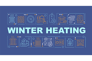 Winter heating concepts dark banner, a Templates & Theme by IMG Visuals