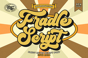 Fradle Script - Retro Bold Fonts, a Script Font by Namara Creative Studio