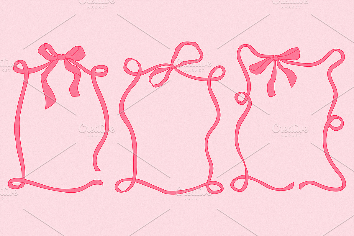 Bows & Frames Hand Drawn Collection, an Object Graphic by Kokoshka (Photo 9 of 13)