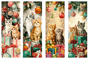 Christmas Cats Bookmarks Png, an Illustration by Designworld (Thumbnail 3 of 4)