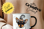 Witch Halloween Dog Breed Clipart, a Graphic by Mrs. Creative Creations (Thumbnail 6 of 6)