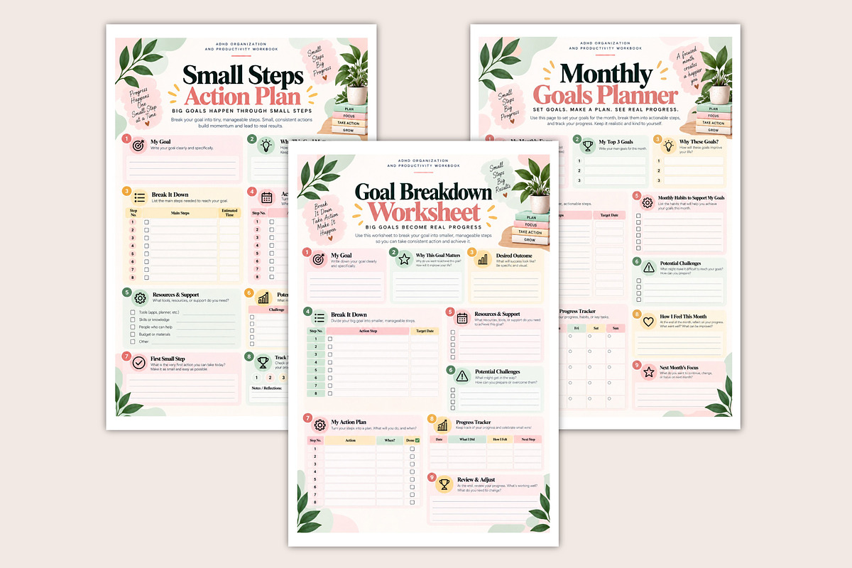 ADHD Organization and Productivity, a Stationery Template by Designmela01 (Photo 3 of 5)