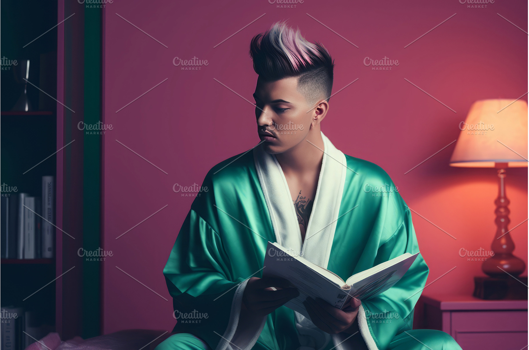 Magazine male photo model in silk, a Beauty & Fashion Photo by Ylivdesign