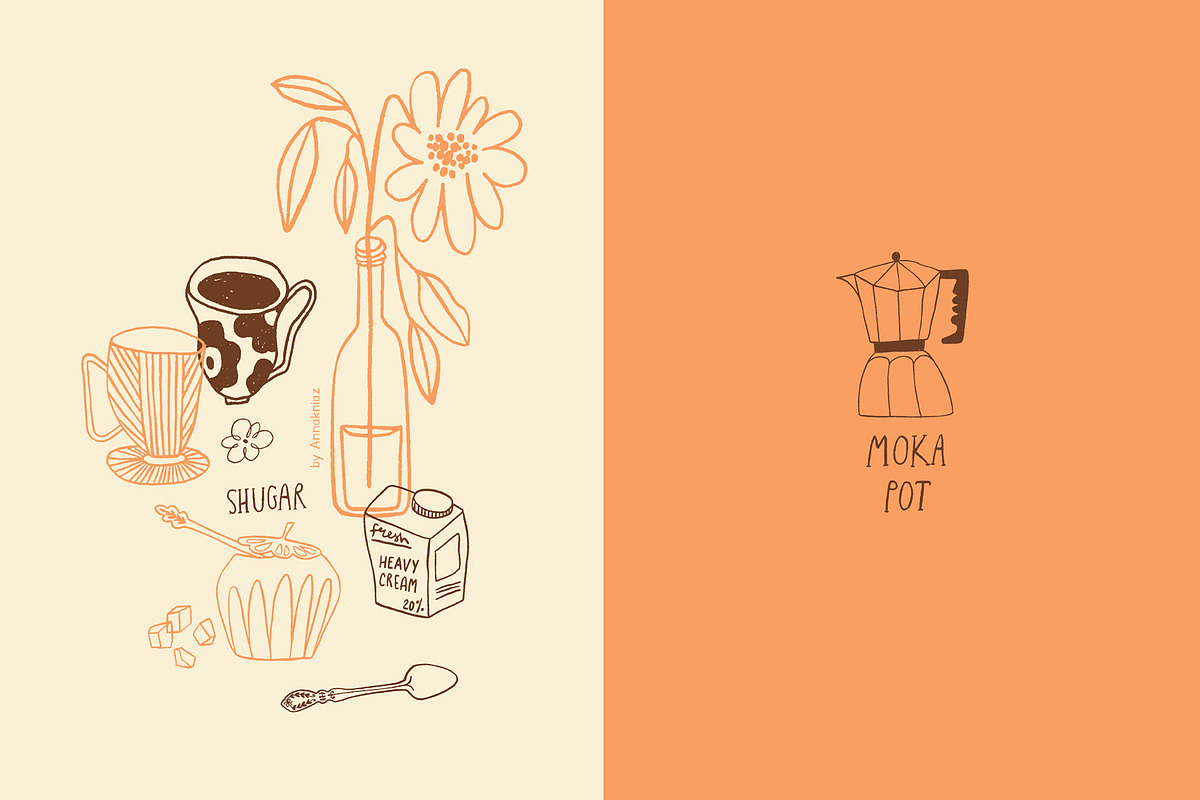 About Coffee and Tea, a Food Illustration by Annakniaz (Photo 11 of 15)