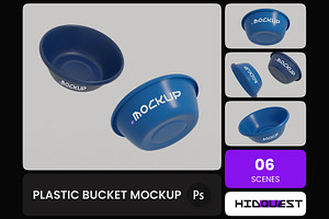 Plastic Bucket Mockup