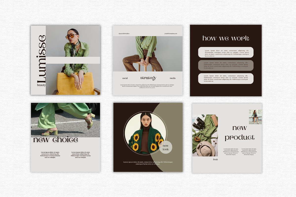 Editorial Fresh Instagram Templates, a Social Media Template by Lumisse Studio (Photo 2 of 10)