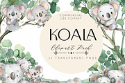 Australian Nursery Koala Clipart, an Animal Illustration by Pawcasso's Portraits (Thumbnail 1 of 10)