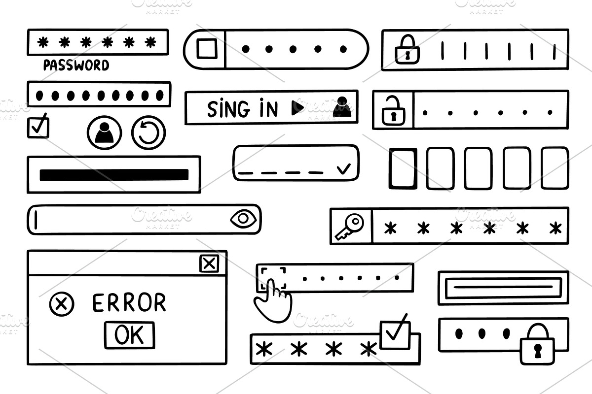 Doodle verification and security, a Technology Illustration by Valerie Bodnar