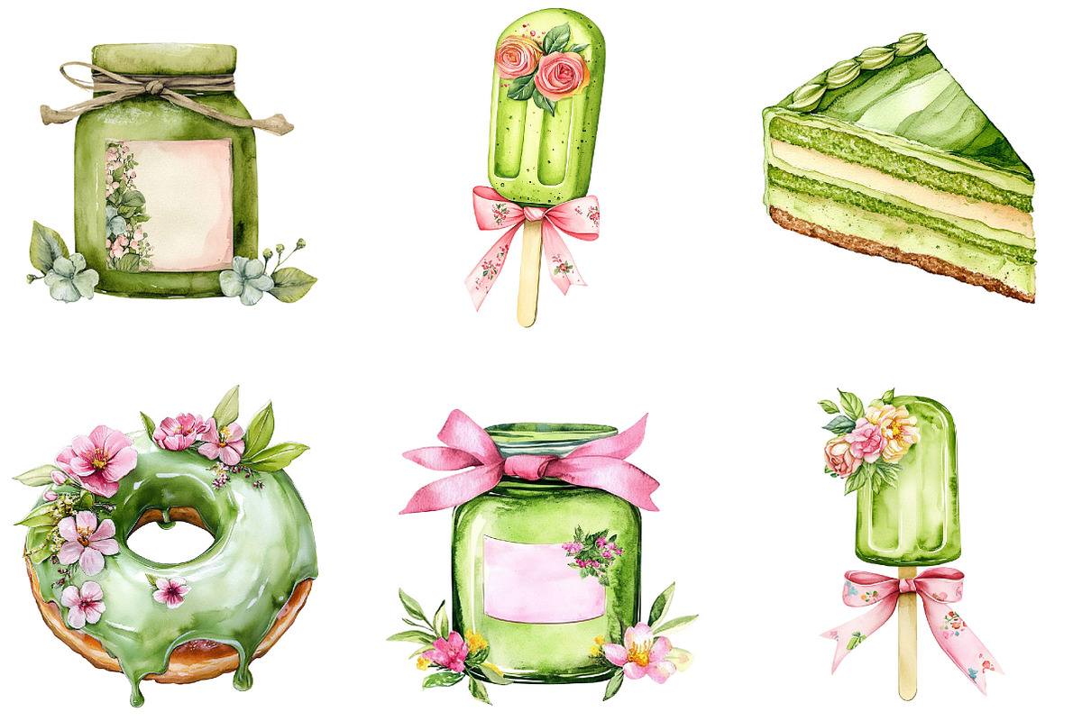 Matcha Lover Clipart PNG, an Illustration by Designking (Photo 2 of 5)